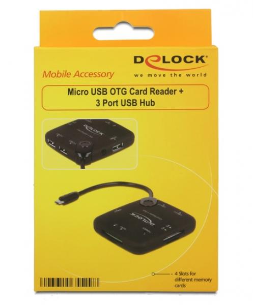 Card Reader Micro USB OTG Hub Delock