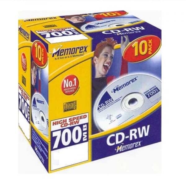 Rohlinge CD-RW Memorex 700 MB 10er