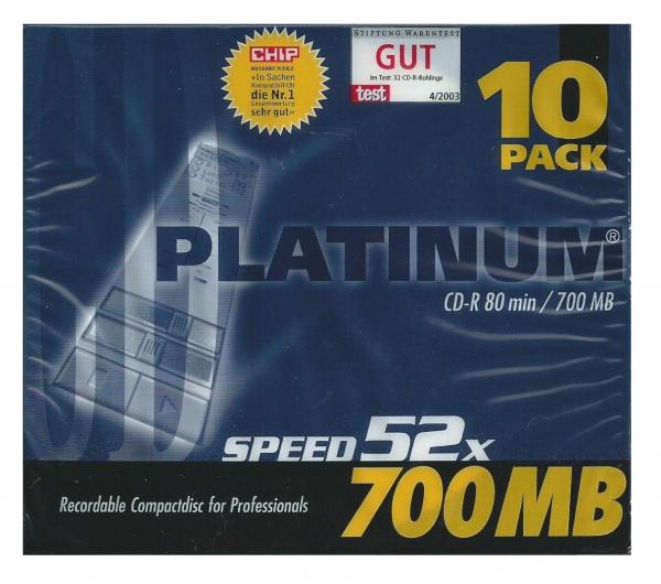 Rohlinge CD-R Platinum 700 MB 10er